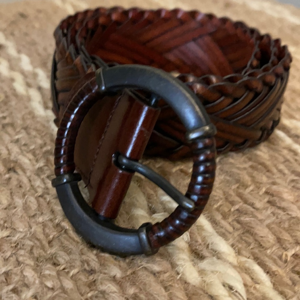 Women’s Leather Woven Belt